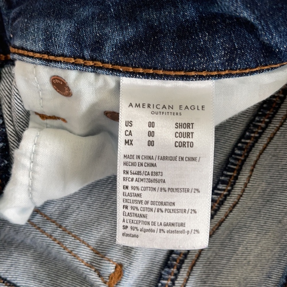 American Eagle super high rise jegging SZ 00 Short jeans - Picture 6 of 8